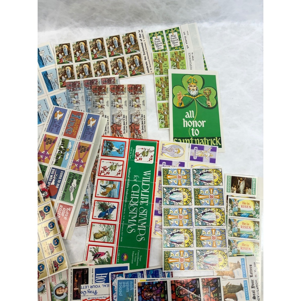 Vintage Christmas Seals Boys Town Charity Stamp Sheets Lot 100+ American Lung - Picture 13 of 16